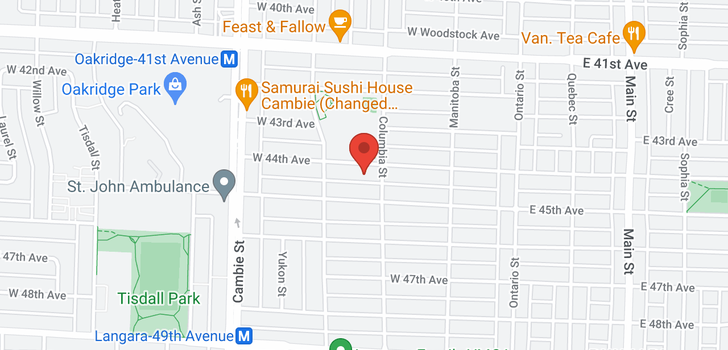 map of 228 W 44TH AVENUE